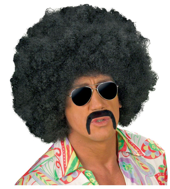 Disco 70S Fausse Moustache Noire