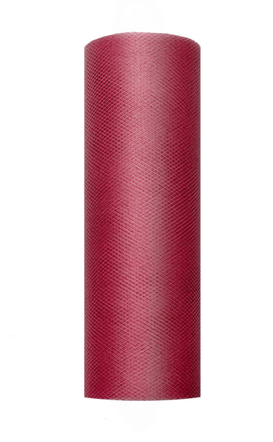 Rouleau de tulle rouge bordeaux 15cm 9m