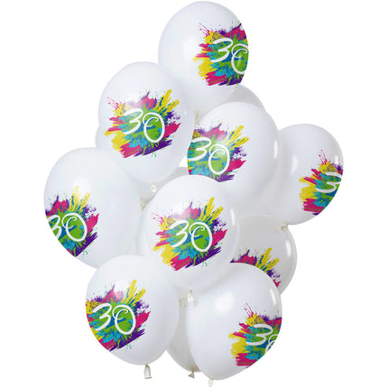 Ballons 30 Years Party 30cm 12pcs