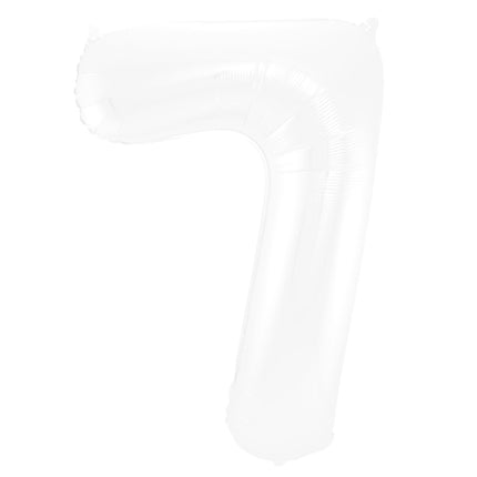 Ballon de baudruche Figure 7 Blanc mat XL 86cm vide