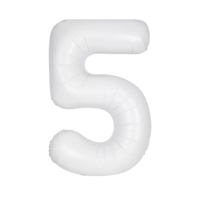 Ballon à figures blanc 5 ans mat 86cm