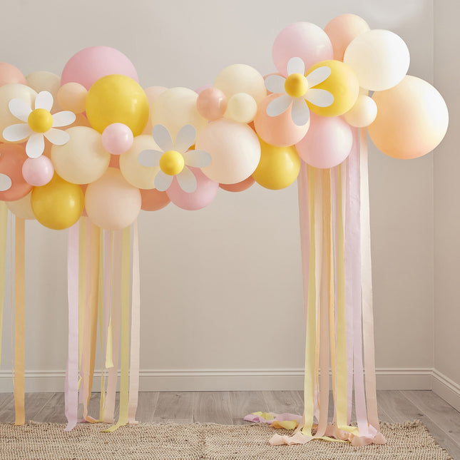 Arche de ballons Fleurs pastel