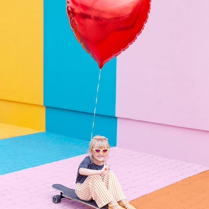 Ballon à l'hélium coeur rouge vide 73cm