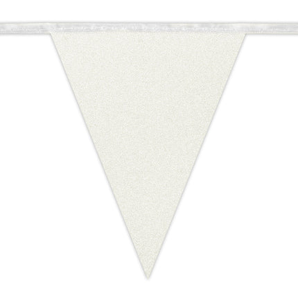 Guirlande blanche papier pailleté 6m