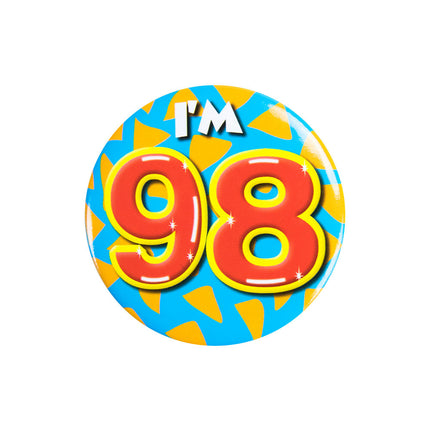 Je suis 98 Bouton 98 ans 5.5cm