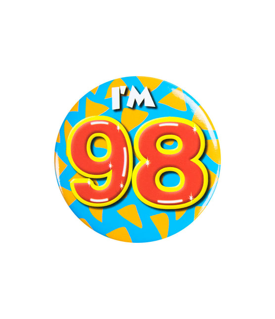 Je suis 98 Bouton 98 ans 5.5cm