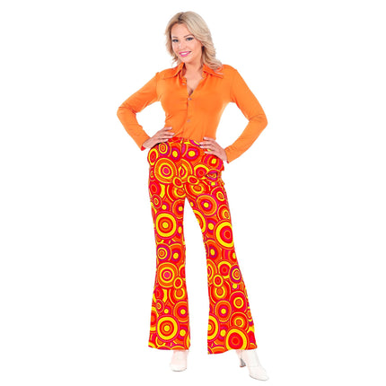 Pantalon Disco 70S Orange Ladies Bubbles