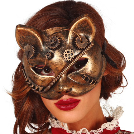 Masque de chat steampunk