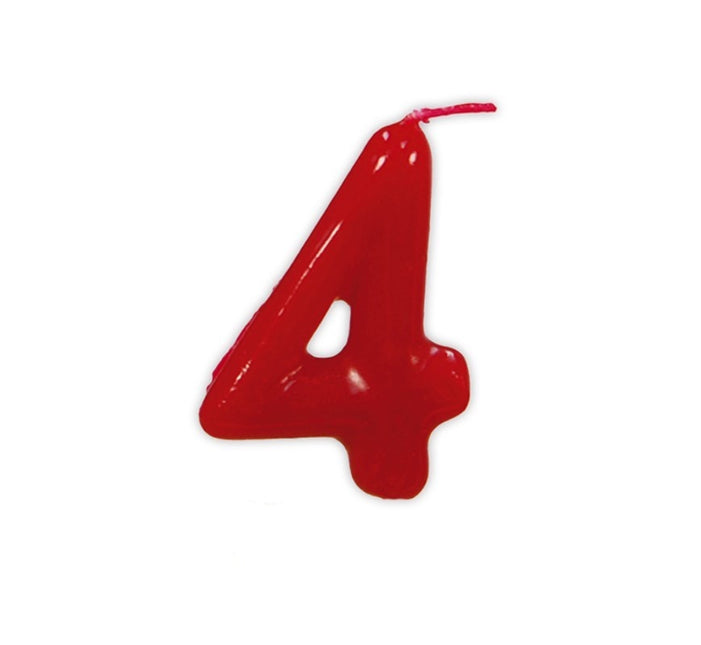 Bougie rouge 4 ans 5.5cm