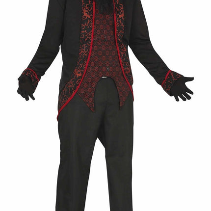 Costume d'Halloween Vampire Homme Rouge Noir