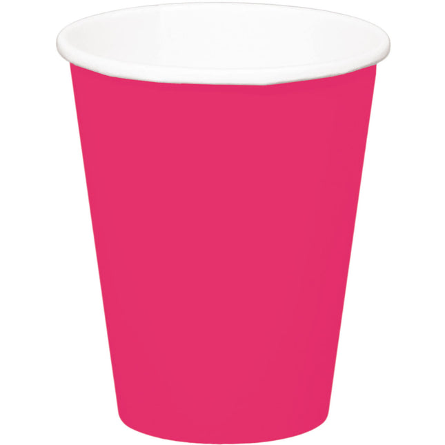 Gobelets Fuchsia en carton 350ml 8pcs