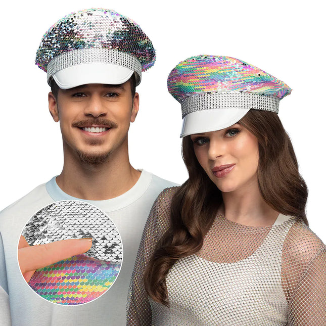 Paillettes pour casquettes arc-en-ciel