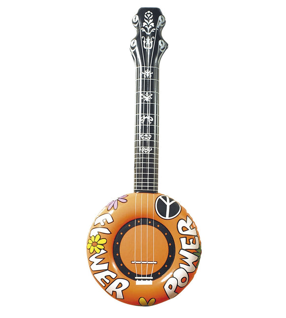 Hippie 60S Faux Banjo Orange Gonflable 1m