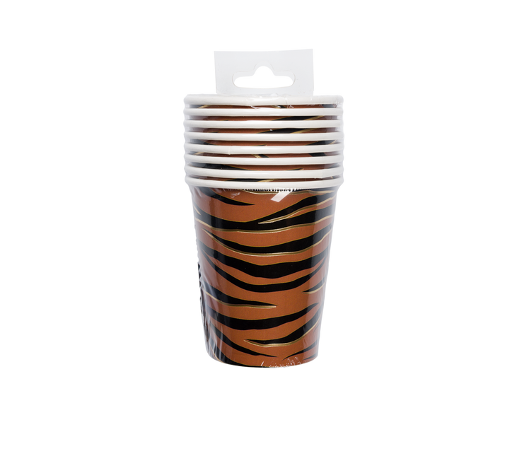 Tasses à tigre 250ml 8pcs