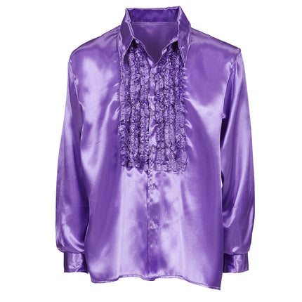 Chemisier Disco 70S Violet Hommes