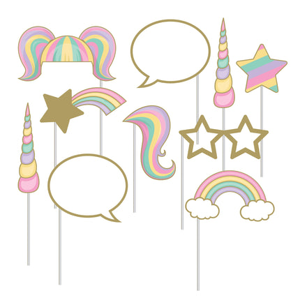 Accessoires Photobooth Licorne 10pcs