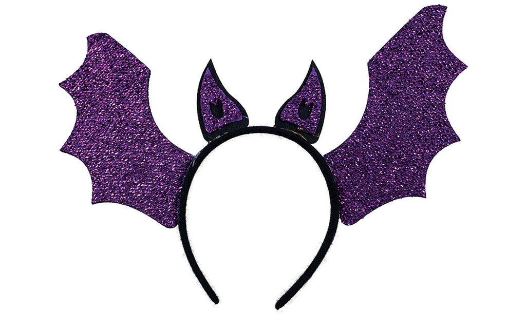 Bandeau d'Halloween violet Chauve-souris