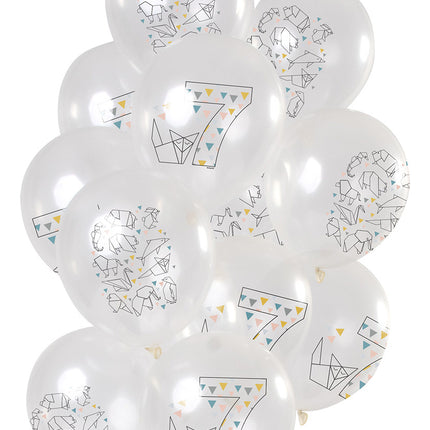 Ballons 7 ans Origami 30cm 12pcs