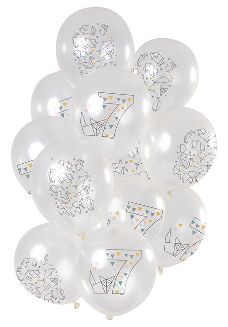 Ballons 7 ans Origami 30cm 12pcs