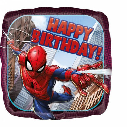 Spiderman Helium Balloon Happy Birthday 45cm vide