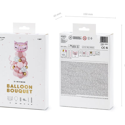 Ballon Pillar Cat Pink 1.4m