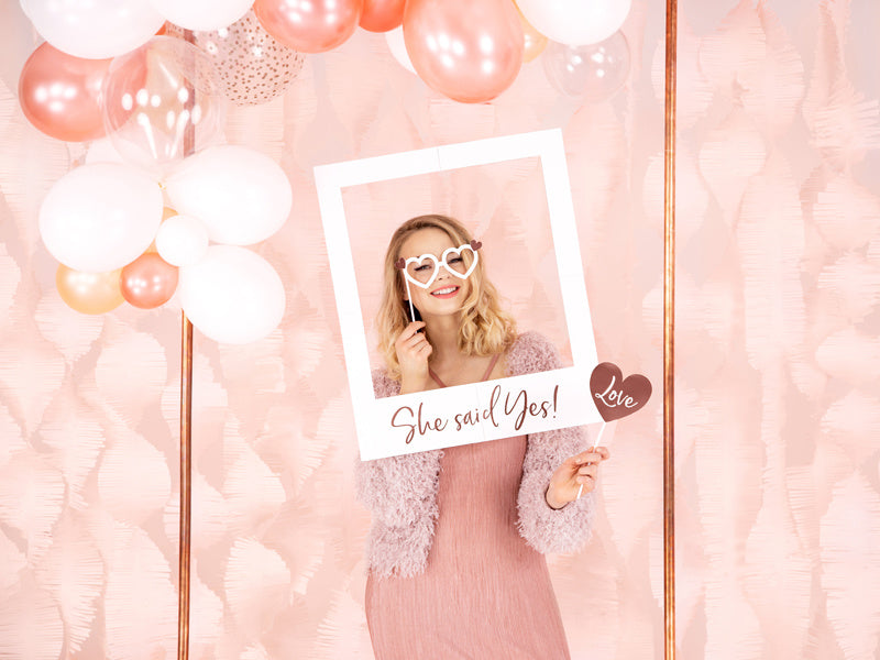 Photobooth Wedding Rose Gold 12pcs