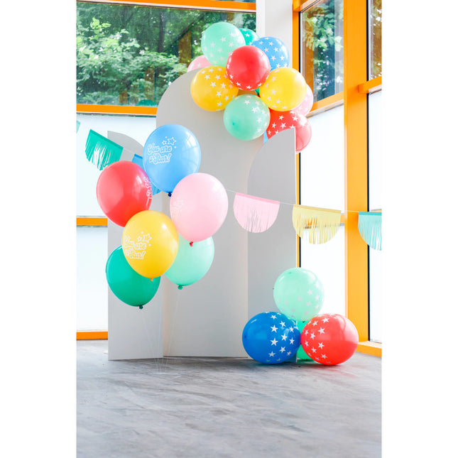 Ballons de baudruche couleur étoile 33cm 6pcs