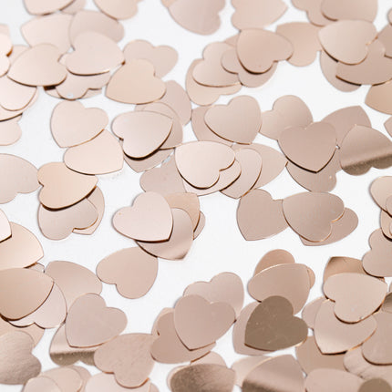 Confetti de table Coeurs Rose Gold