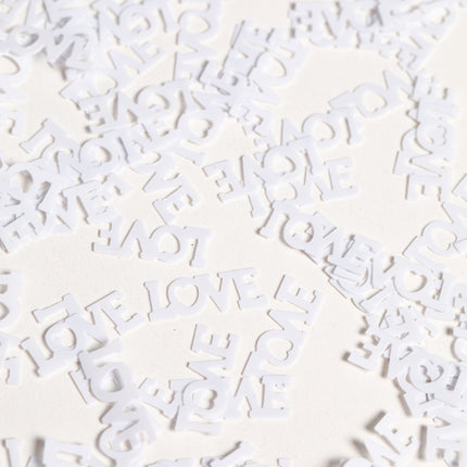 Confetti de table Love White