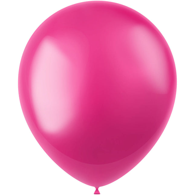 Ballons Fuchsia Métallique Fuchsia Rose 33cm 50pcs