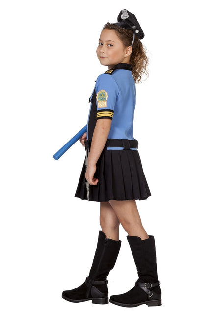 Combinaison de police fille bleue