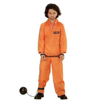 Costume de méchant enfant orange