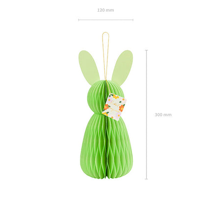 Lapin nid d'abeille vert 30cm