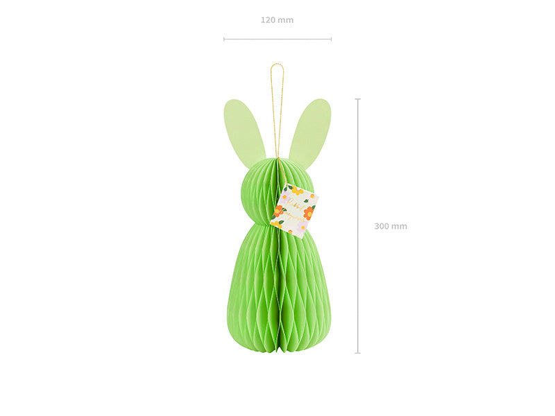 Lapin nid d'abeille vert 30cm