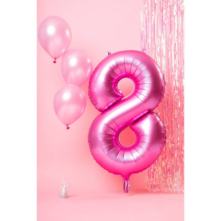 Ballon de baudruche Figure 8 Rose mat XL 86cm vide