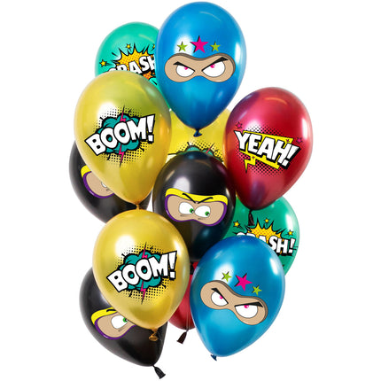 Ballons Superheroes 33cm 12pcs