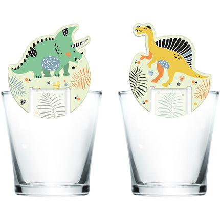 Marqueurs en verre Dino Roars 6pcs