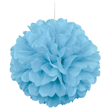 Pompon bleu clair 20cm 3pcs