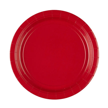 Assiettes rouges 23cm 8pcs