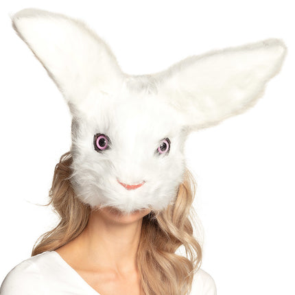 Demi-masque Lapin en peluche