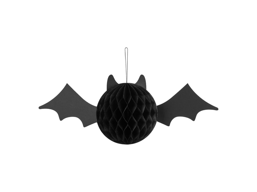 Chauve-souris d'Halloween en nid d'abeille 45cm