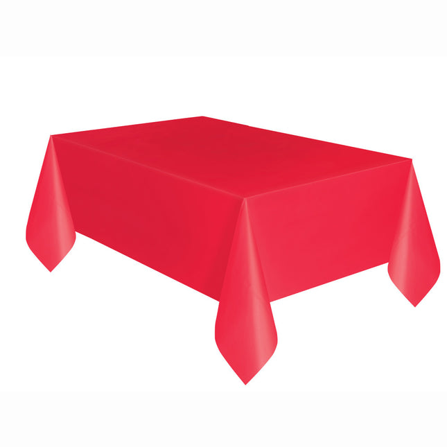 Nappe rouge en plastique 2.74m