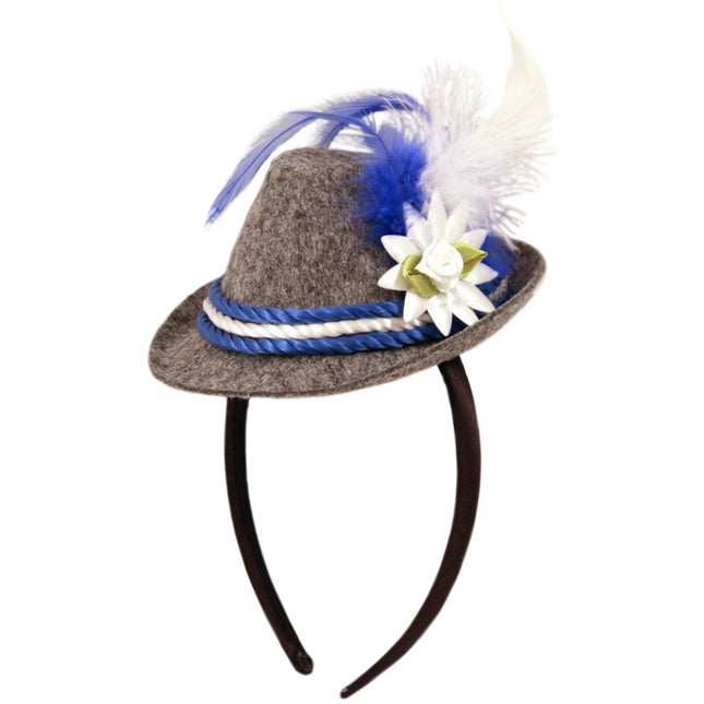 Bandeau Oktoberfest Chapeau Tiroler Bleu