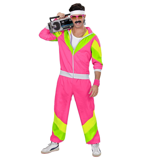 Tracksuit Neon 80S Faulty Green Pink
