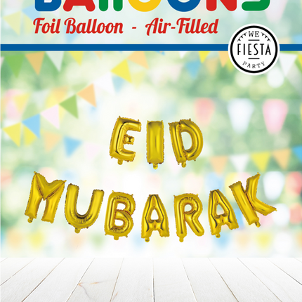 Ballons Lettre Eid Mubarak Or Vide 41cm