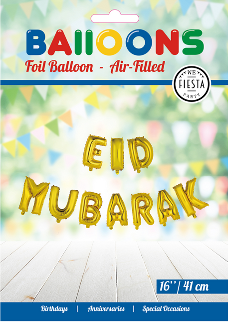 Ballons Lettre Eid Mubarak Or Vide 41cm