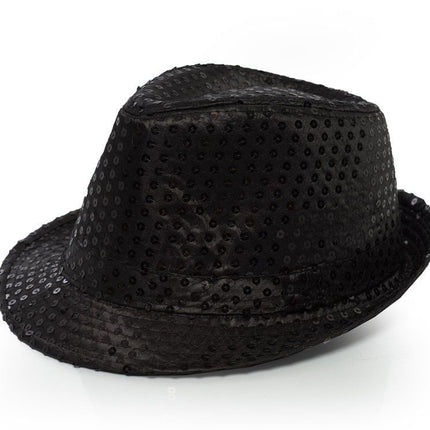 Chapeau à paillettes noir