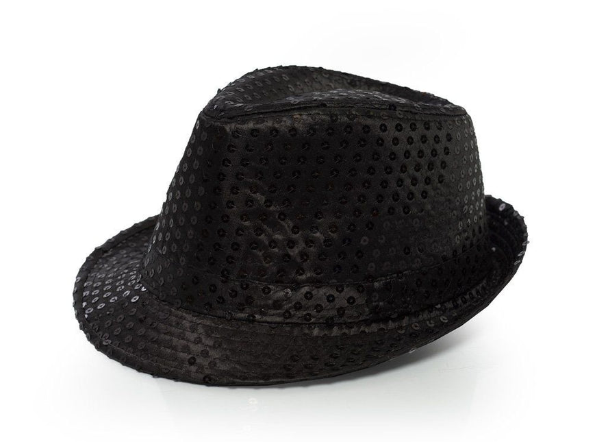 Chapeau à paillettes noir