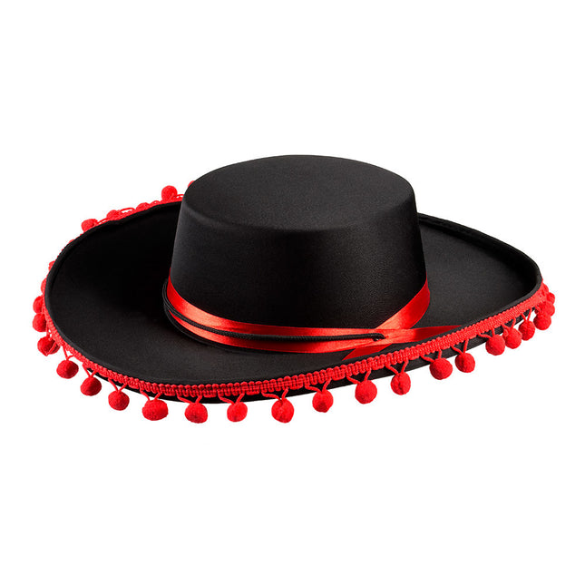 Chapeau espagnol noir Deluxe 43cm