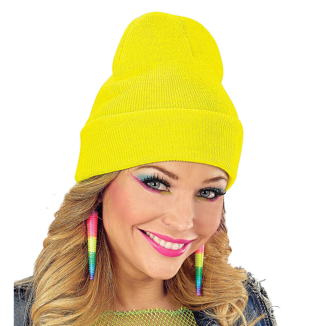 Bonnet jaune fluo